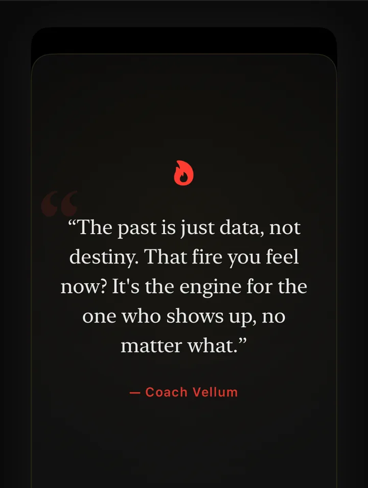 Coach Vellum Power Quote card
